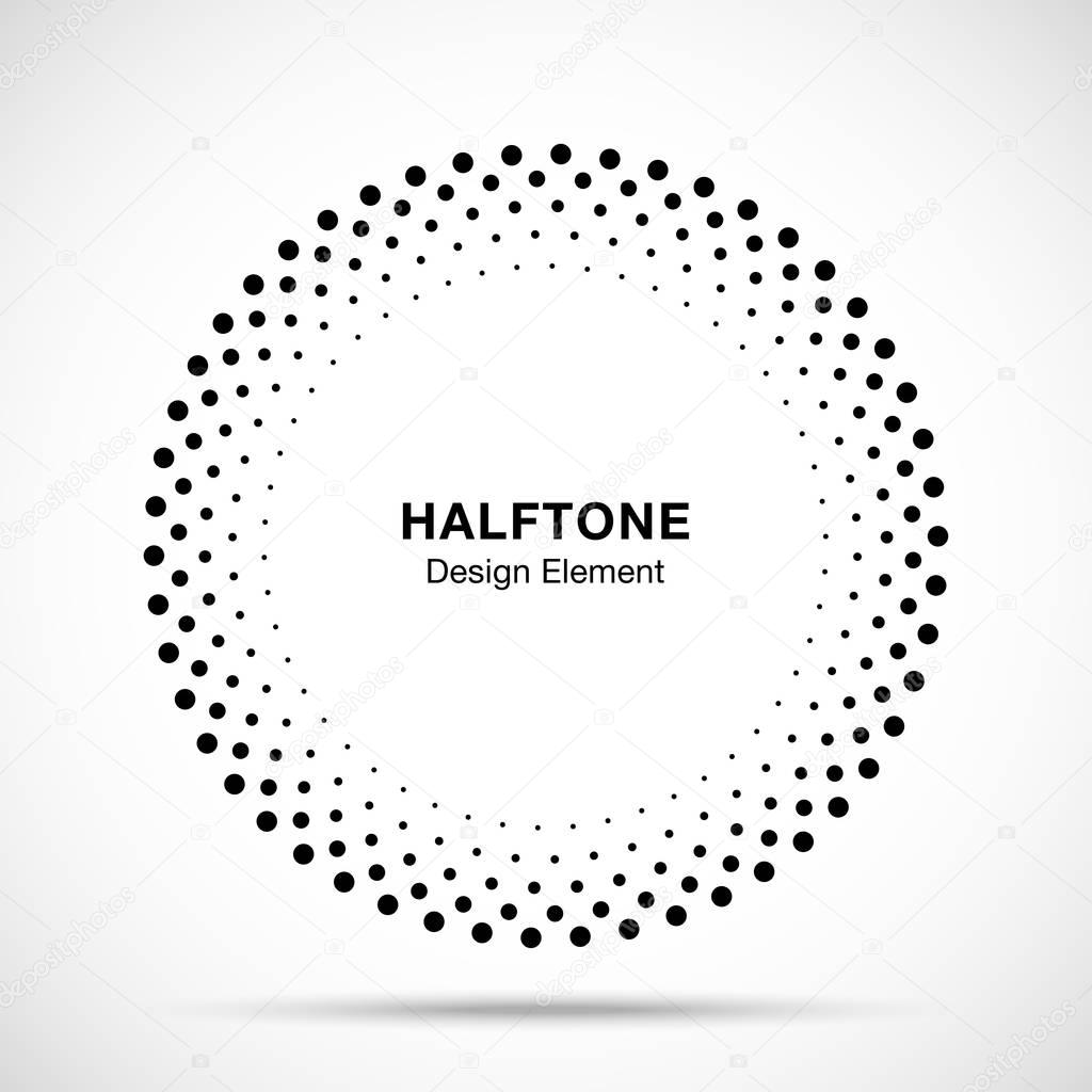 Download Halftone vector circle frame dots logo emblem, design ...