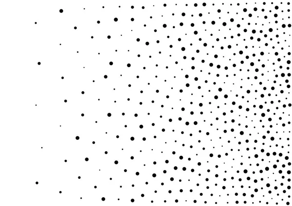 Sfondo astratto gradiente mezzitoni punti casuali. A4 formato carta, illustrazione vettoriale, sfondo bw utilizzando semitono cerchio puntini raster struttura del modello . — Vettoriale Stock