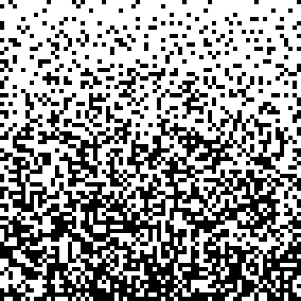 Pixel abstracte technologie bw achtergrond met kleurovergang. Zakelijke zwart witte mozaïek decor met falende pixels. Korrelig patroon textuur. Grote data stroom vector illustratie. — Stockvector