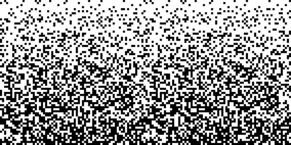 Pixel abstrakte Technologie Gradient bw horizontalen Hintergrund. Geschäft schwarz-weiß Mosaik-Hintergrund mit scheiternden Pixeln. verpixelte Mustertextur. Darstellung von Big Data Flow Vektor. — Stockvektor