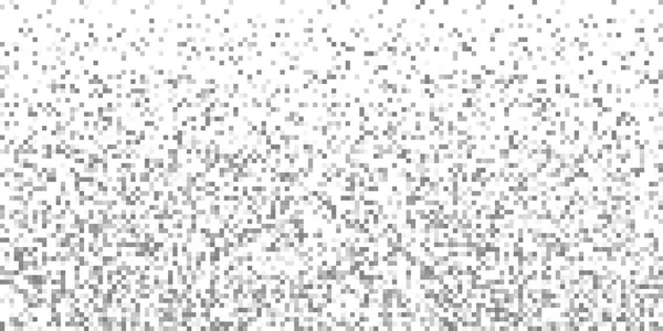 Pixel Abstrato Cinza Tecnologia Gradiente Horizontal Background. Business mosaico luz pano de fundo do projeto mosaico com pixels com falha. Textura padrão Pixelada. Big data flow vector Ilustração . — Vetor de Stock