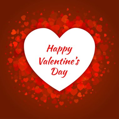 Sevgililer günü kartı tasarım parlayan ışıklar kırmızı kalpler ile. Vektör çizim Sevgililer günü arka plan Eps10.