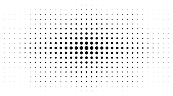 Texture dégradée demi-teinte isolée sur fond blanc. Modèle pointillé comique en utilisant la texture raster point demi-ton cercle. Pop art style rétro. Bouton vectoriel demi-ton . — Image vectorielle