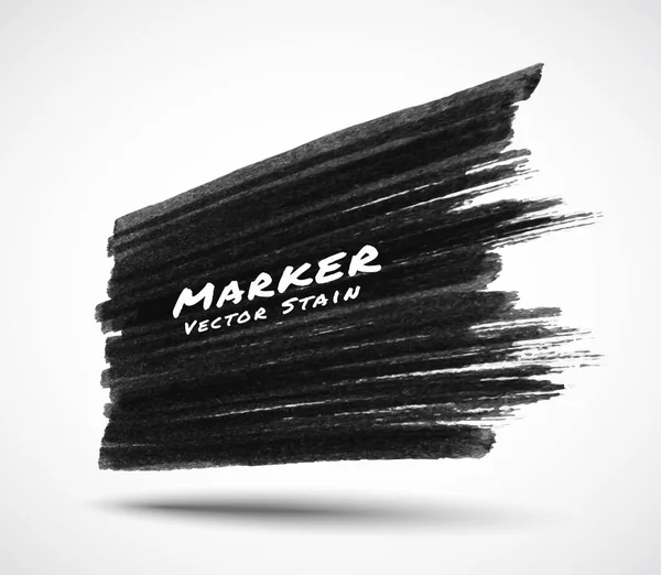 Marqueur noir trait tache texture fond en perspective. Grunge bannière de vente texturée. Illustration du logo vectoriel . — Image vectorielle