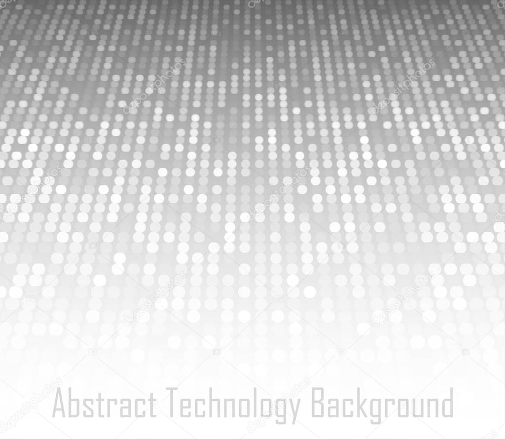 Perspective Abstract Gray Technology Background. Grey texture background. Two dimensional surface. Vector space illustration.