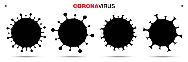 Coronavirus Covid-19 Ikon beállítva. Gyógyszercímke vagy matrica, vakcina, alkogel. Novel Coronavirus 2019-nCoV jelkép.Vektor ikon. — Stock Vector