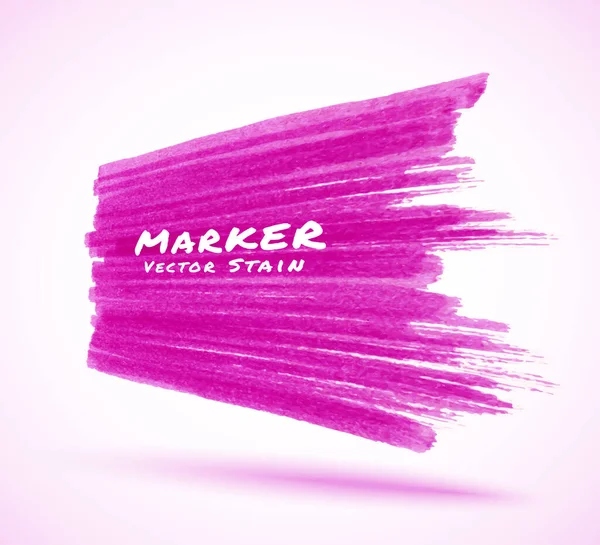 Violet marker stroke stain texture background in perspective. Grunge textured sale banner. Vector logo illustration. — Stock Vector
