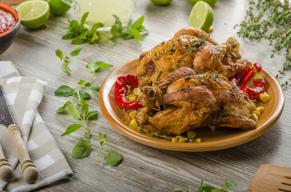 Frango assado para bebé francês - Coquelet — Fotografia de Stock