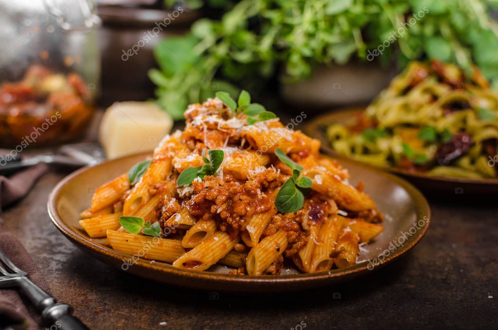 Pasta arrabiata delicious Stock Photo by ©Peteer 129550516