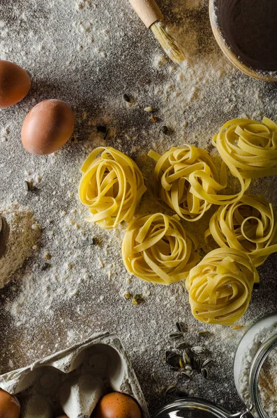 Hausgemachte Pasta bio — Stockfoto