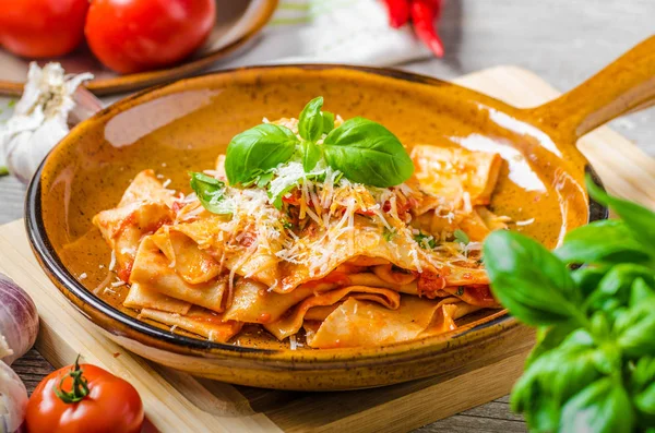 Pasta arrabiata deliziosa — Foto Stock