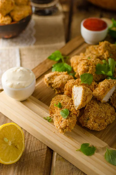 Chicken popcorn with garlic Stock Picture