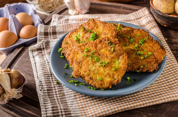 Panquecas de batata fritas — Fotografia de Stock