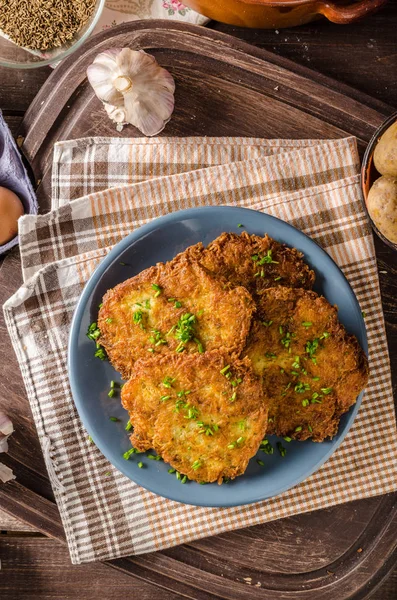 Potato pancakes fried — Stock Photo, Image