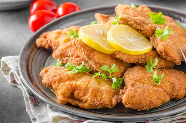 Homemade Breaded German Weiner — Stock Photo, Image