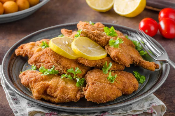 Homemade Breaded German Weiner — Stock Photo, Image