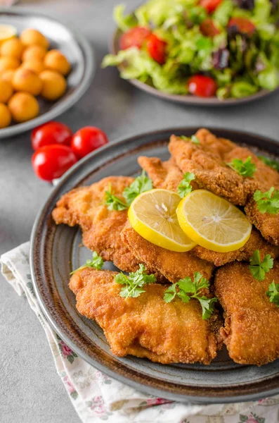 Homemade Breaded German Weiner — Stock Photo, Image