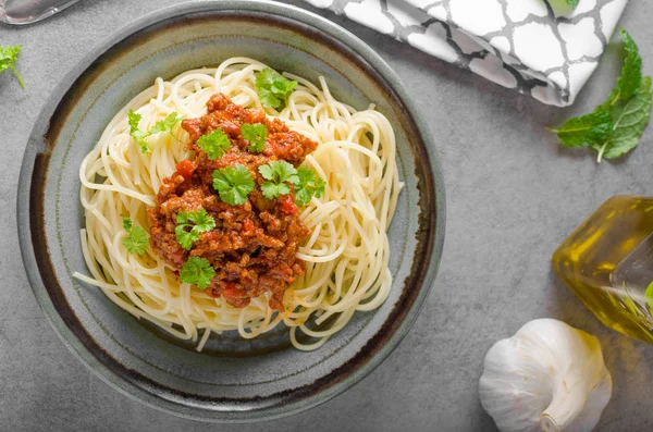 Spaghetti bolognese domowe — Zdjęcie stockowe