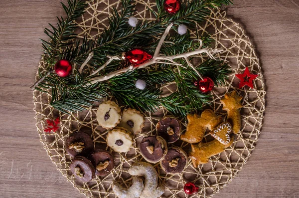 Christmass cookies, candy — Stock Photo, Image