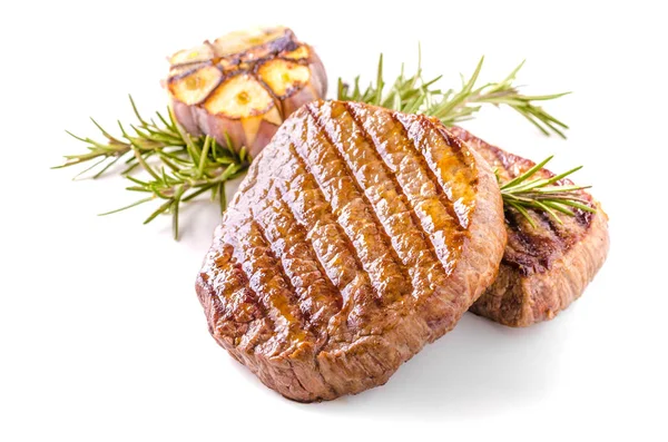 Steak, fokhagymával, borssal és gyógynövények — Stock Fotó