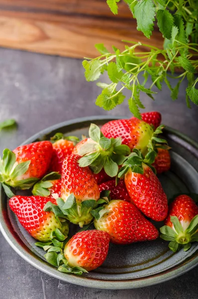 Jordbær, ferske – stockfoto