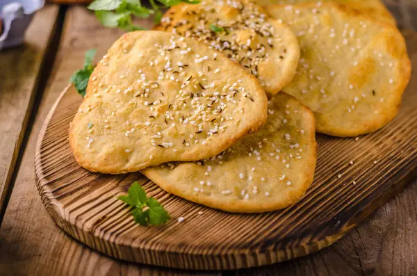 Homemade crackers, baked in oven — Stock Photo, Image