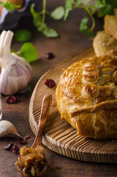 Puff pastry stuffed by camembert — Stock Photo, Image