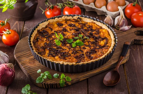 Cebola de quiche deliciosa — Fotografia de Stock