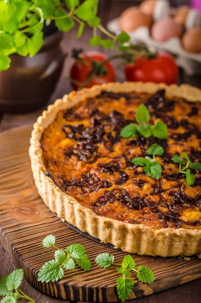 Cebola de quiche deliciosa — Fotografia de Stock