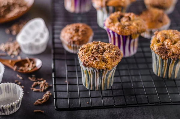 Banana wholegrain muffins — Stock Photo, Image