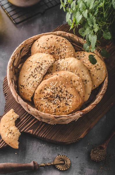 Galletas caseras con comino —  Fotos de Stock