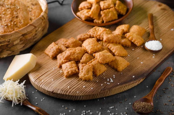 Galletas caseras de queso — Foto de Stock