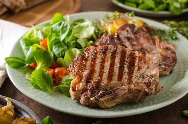 Grilled pork chops — Stock Photo, Image