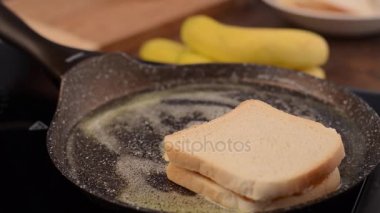 Muz tost lezzetli görüntüleri