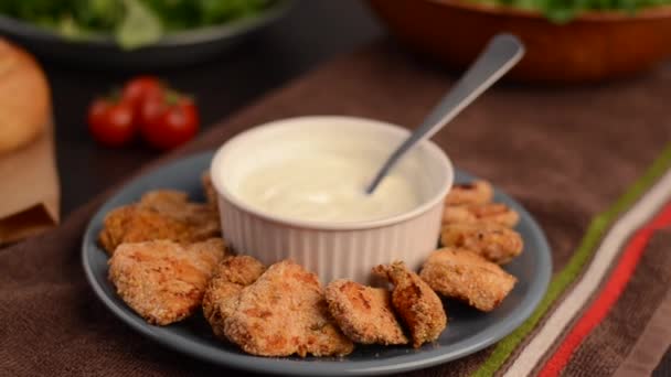 Dobrý Záběr Videa Potraviny Stopáže Food Fotografie Potravinové Zásoby Místo — Stock video