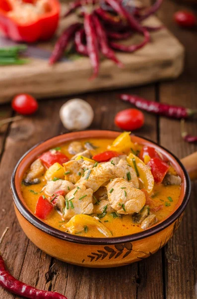 Curry de poulet légume délice alimentaire — Photo