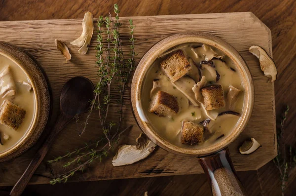 Rustic mushrooms soup — Stock Image Rustic mushrooms soup Stock Photo