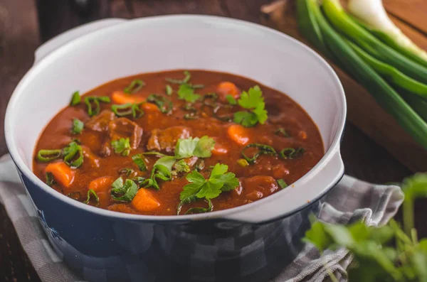 Estofado de carne con zanahorias — Foto de Stock