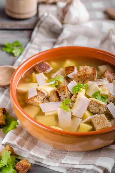 Knoblauchsuppe — Stockfoto