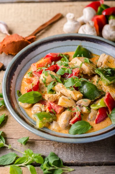 Curry chicken vegetable fresh food — Stock Photo, Image