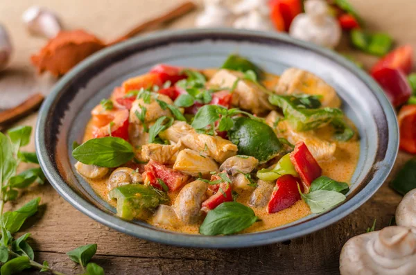 Curry chicken vegetable fresh food — Stock Photo, Image