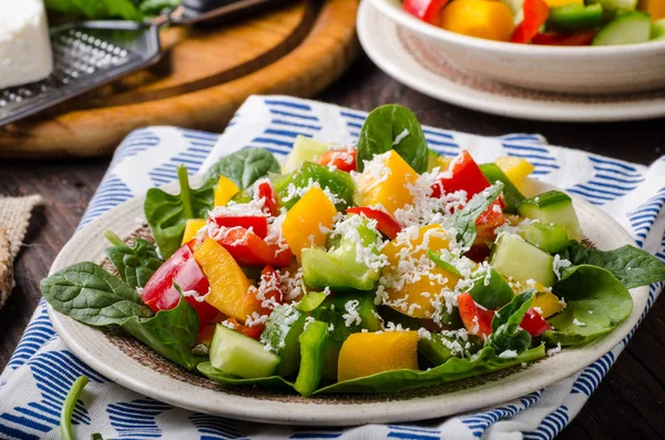 Mixed salad, vegetable salad — Stock Photo, Image