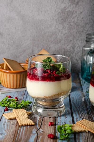 Delicious dessert in glass — Stock Photo, Image