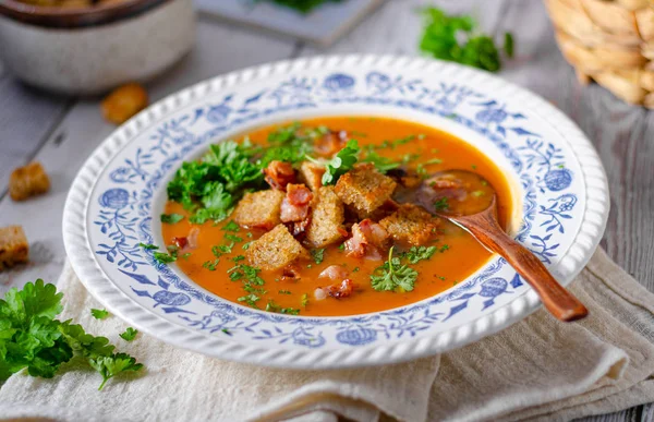 Sopa de goulash deliciosa — Fotografia de Stock