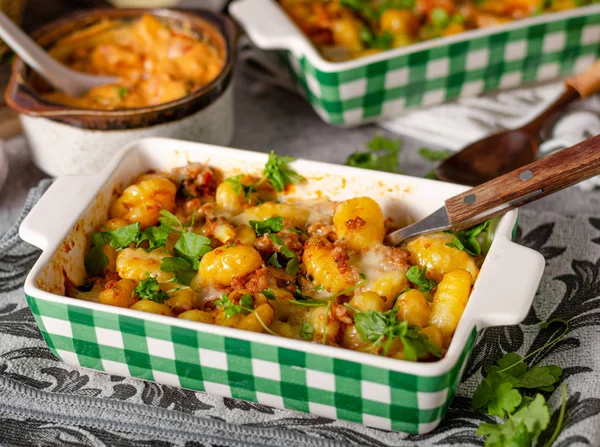 Gratulált gnocchi sajttal — Stock Fotó