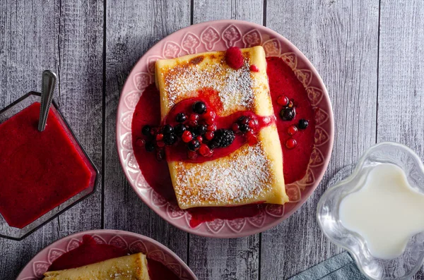 Cheese blintzes crepes — 图库照片