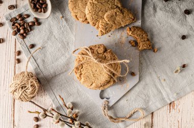 Fındık ve tereyağlı gevrek ve lezzetli buscuits