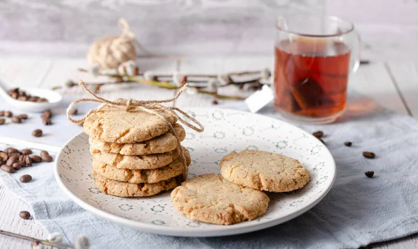 Crispy Delicious Buscuits Nuts Butter — Stock Photo, Image