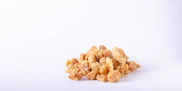 Deliciosa Comida Grasa Chicharrones Fritos Cerdo Con Ajo — Foto de Stock