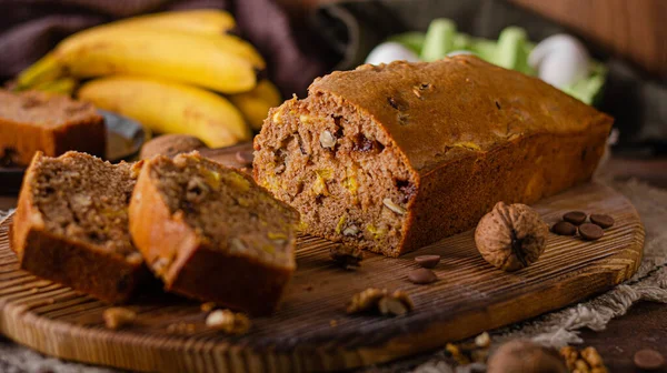 Best Homemade Banana Bread Simple Healhty — Stock Photo, Image